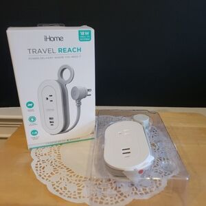 iHome Travel Reach Fast Charge Travel Power Strip 18W Charge Up To 4 Devices NEW